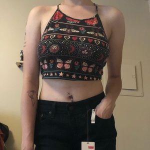 Dolls kill open back crop top